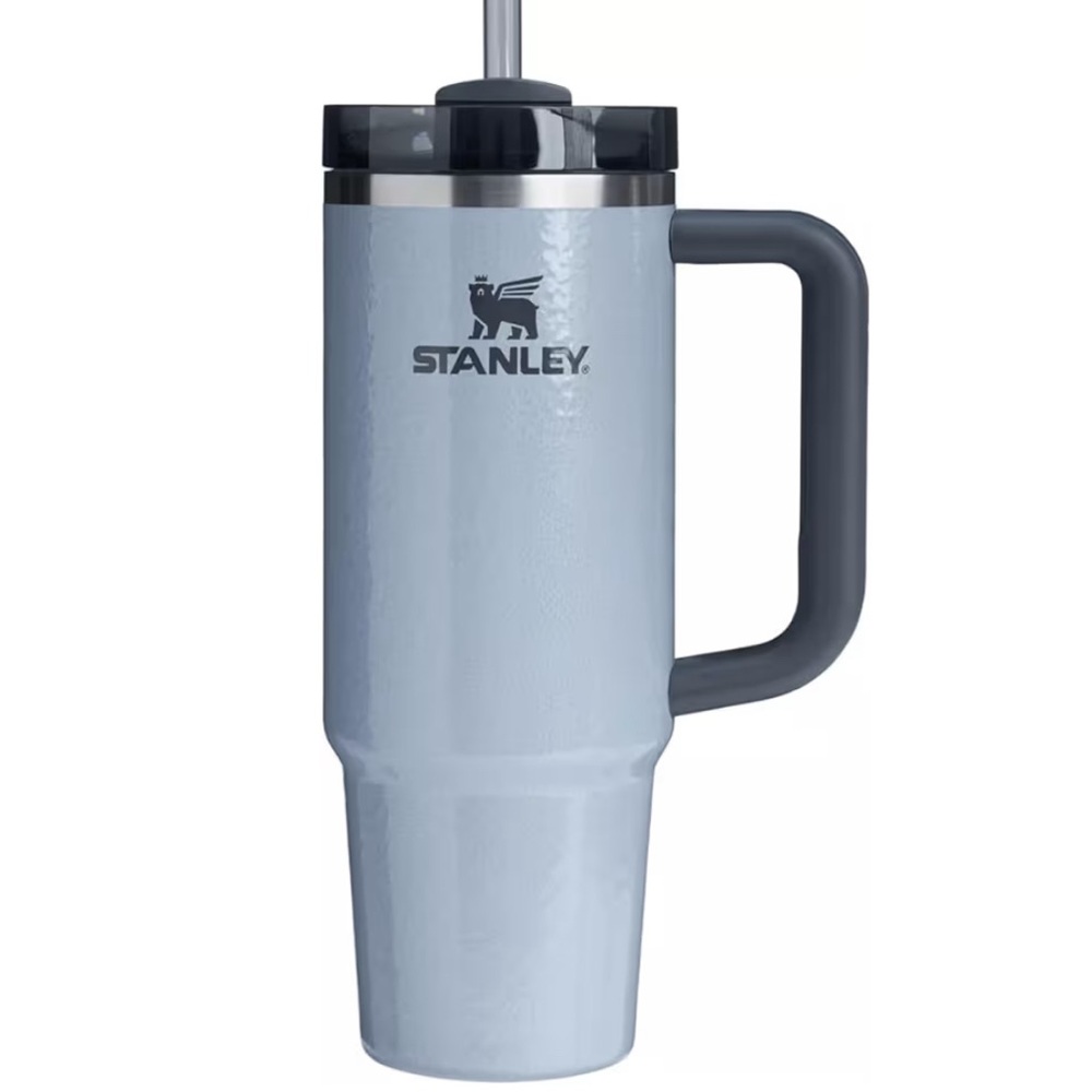 NEW! Stanley 30 Oz Quencher H2.0 FlowState Tumbler Hammered Gray Handle Straw